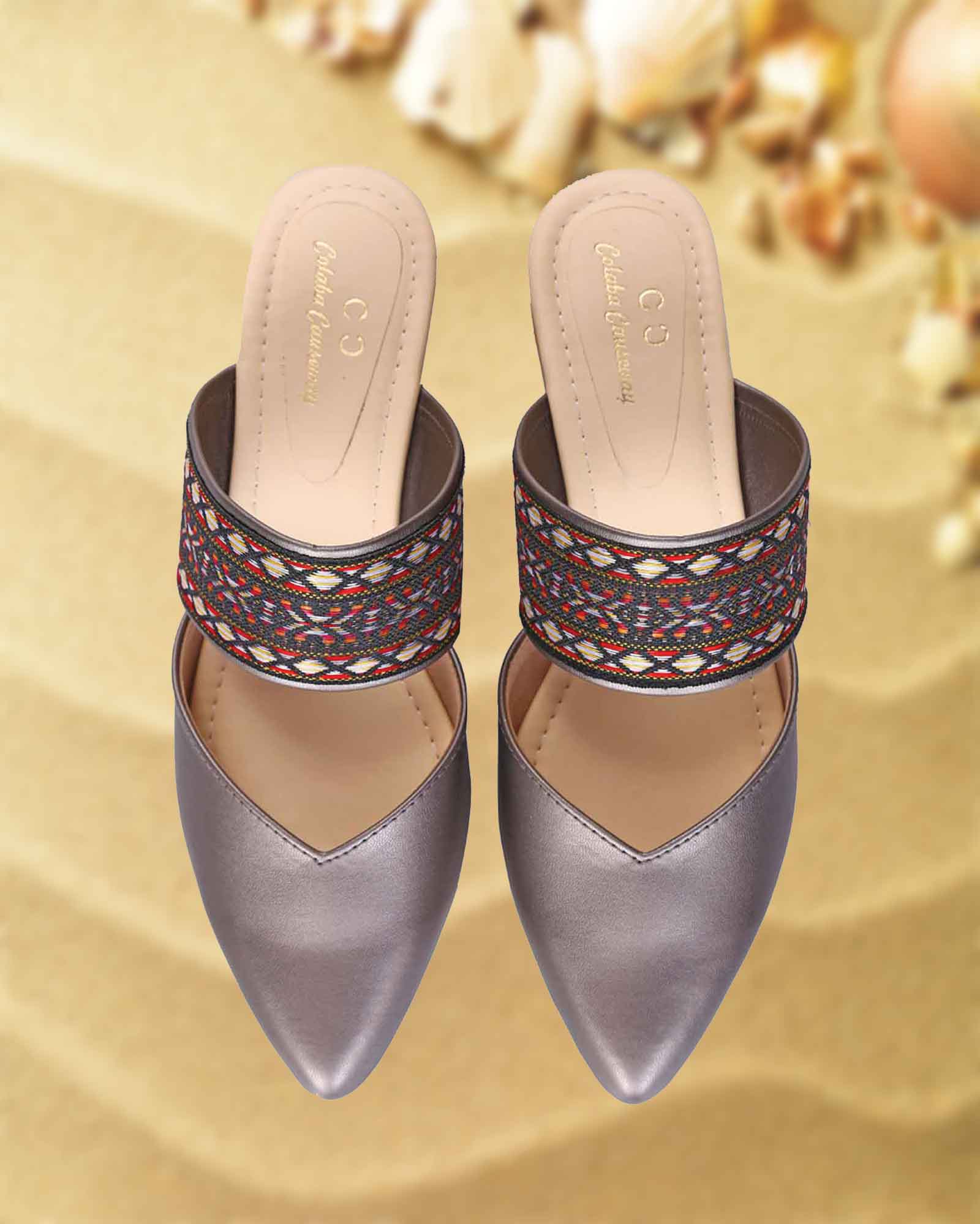 Silver Shadow Mules