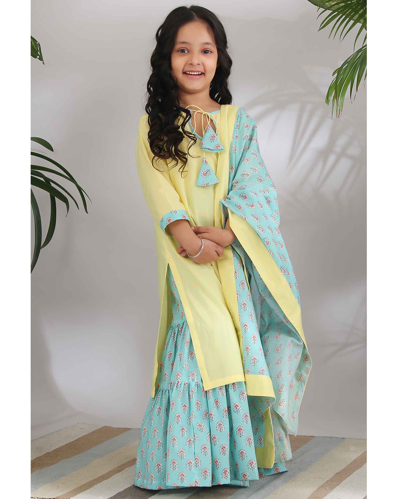 Yellow Sharara Set