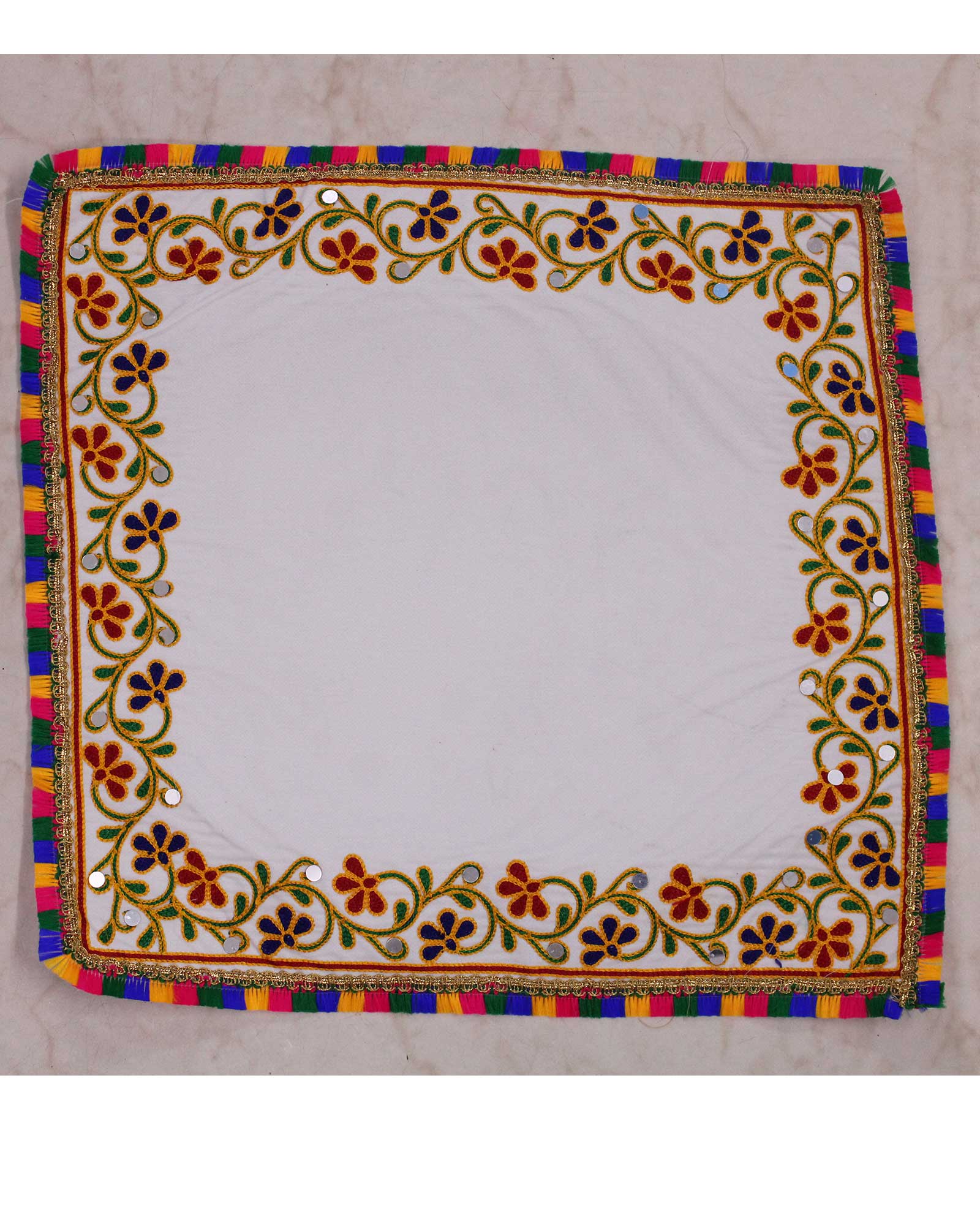 Thread Embroidered Kanku Pagla Cloth
