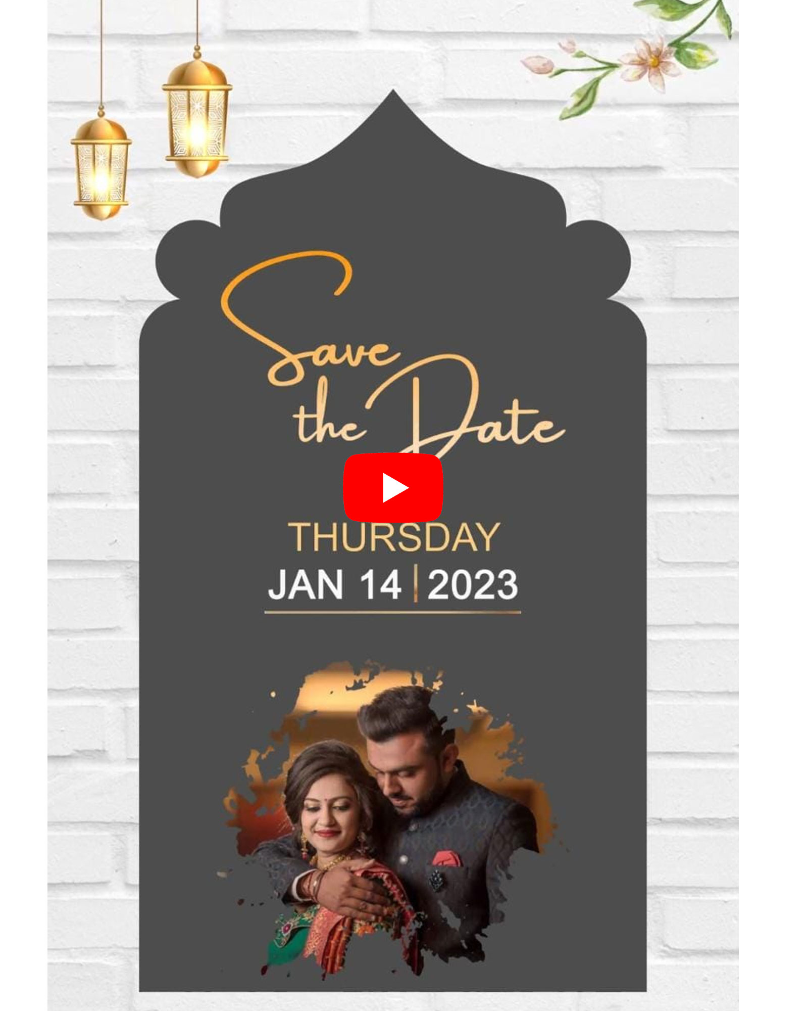 Cinematic Pastel Theme E-Invite (Wedding 7)